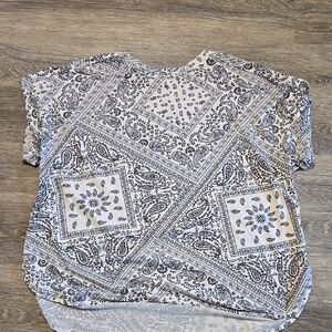 Cupio Bandana Print Top Sz 1X